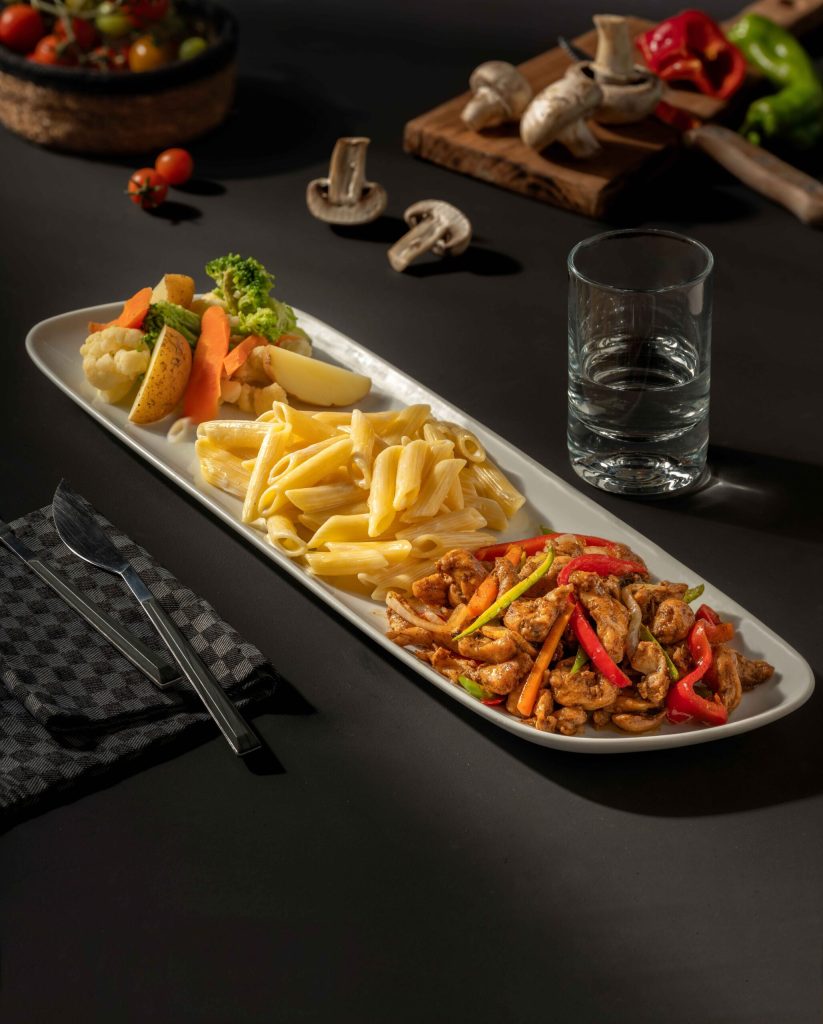  Hähnchen mit Gemüse